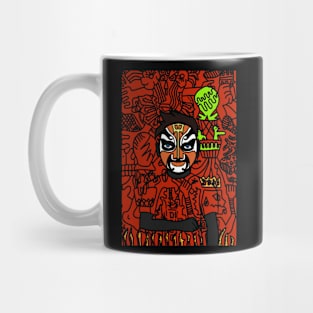 Uncover NFT Character - MaleMask Doodle with Chinese Eyes on TeePublic Mug